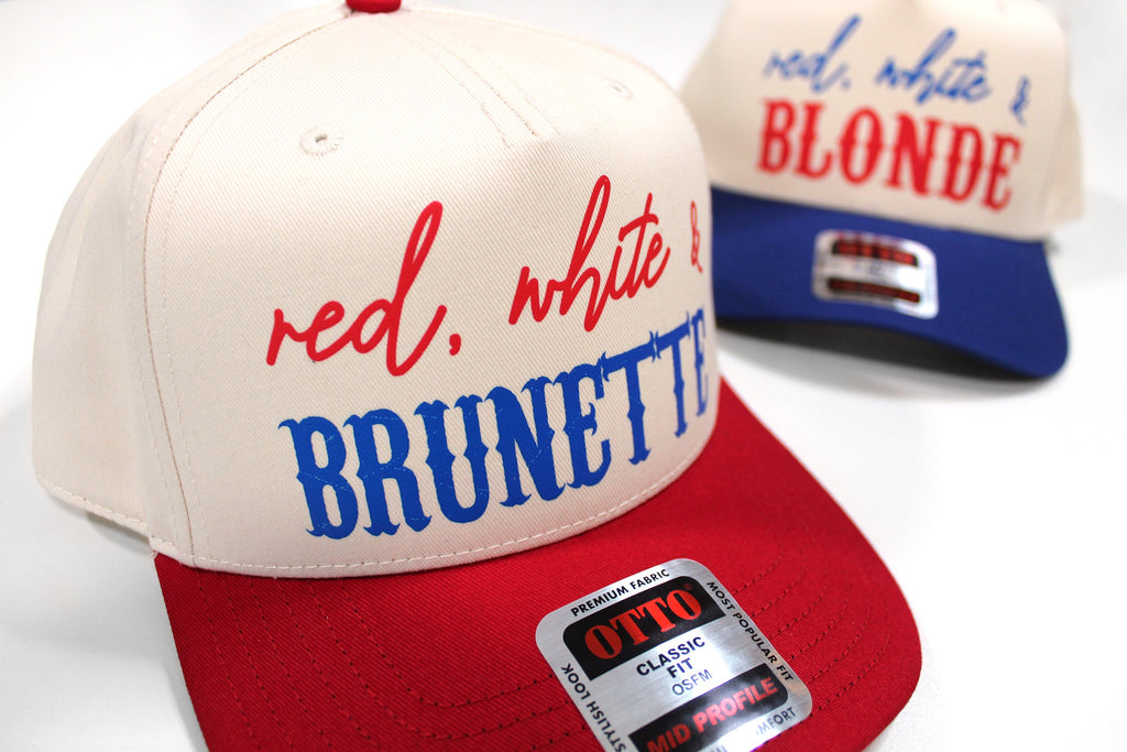 Red White and Hair Color Snapback