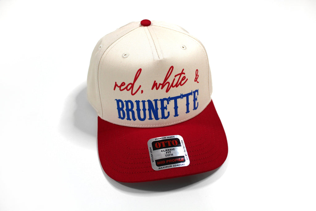 Red White and Hair Color Snapback