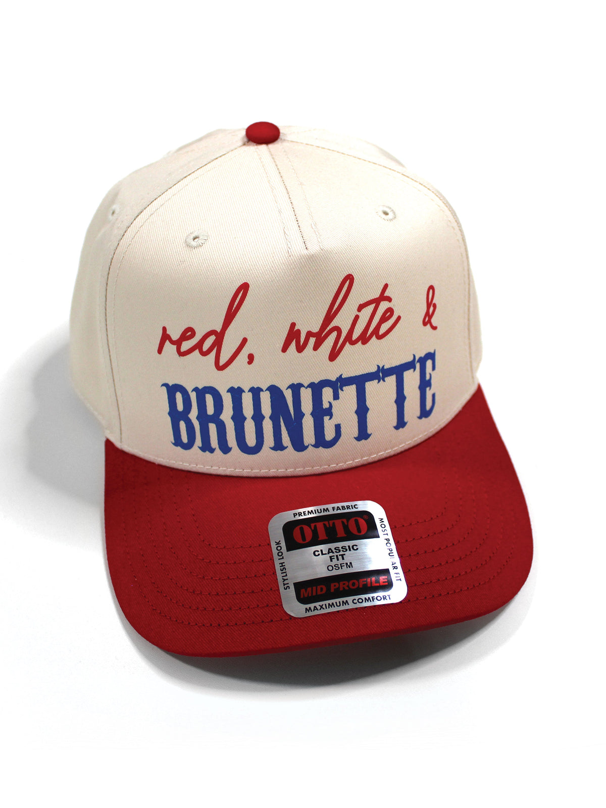 Red White and Hair Color Snapback