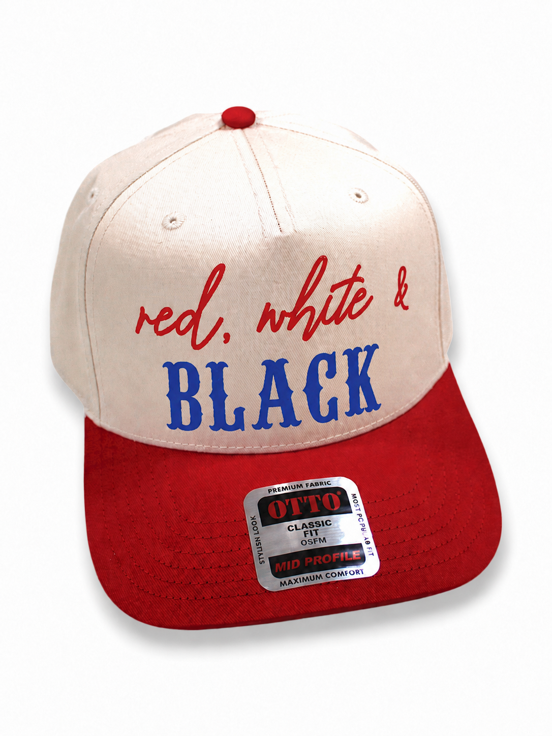 Red White and Hair Color Snapback