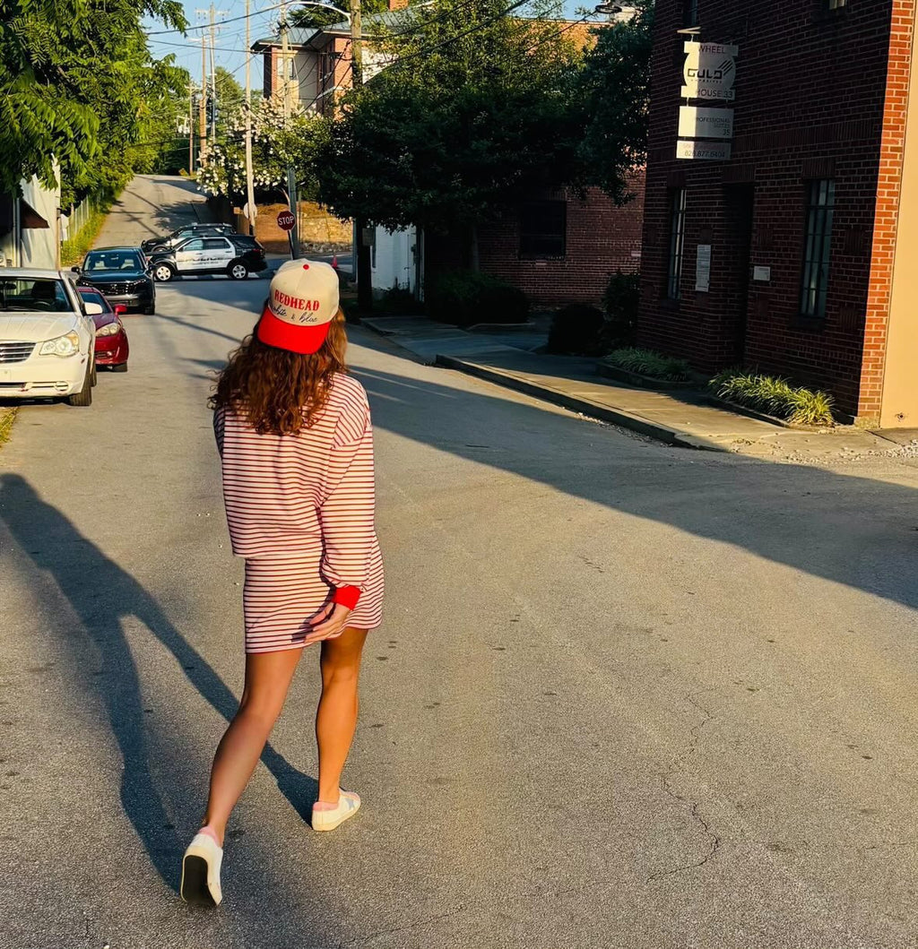 Red White and Hair Color Snapback