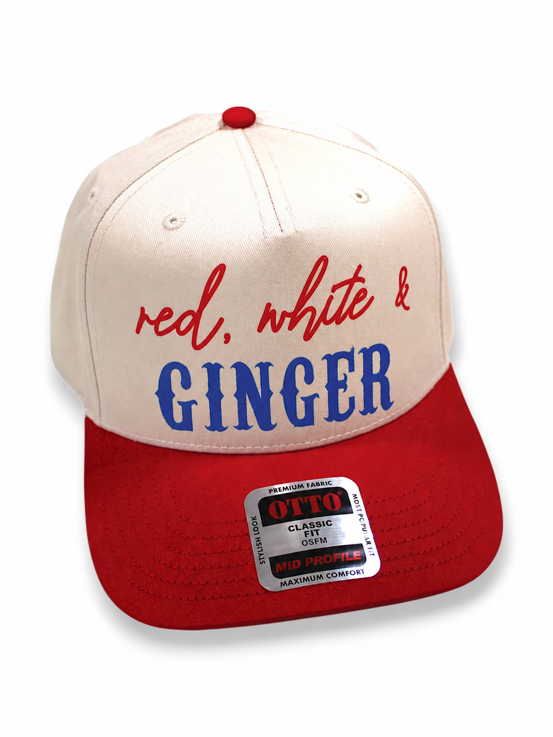 Red White and Hair Color Snapback