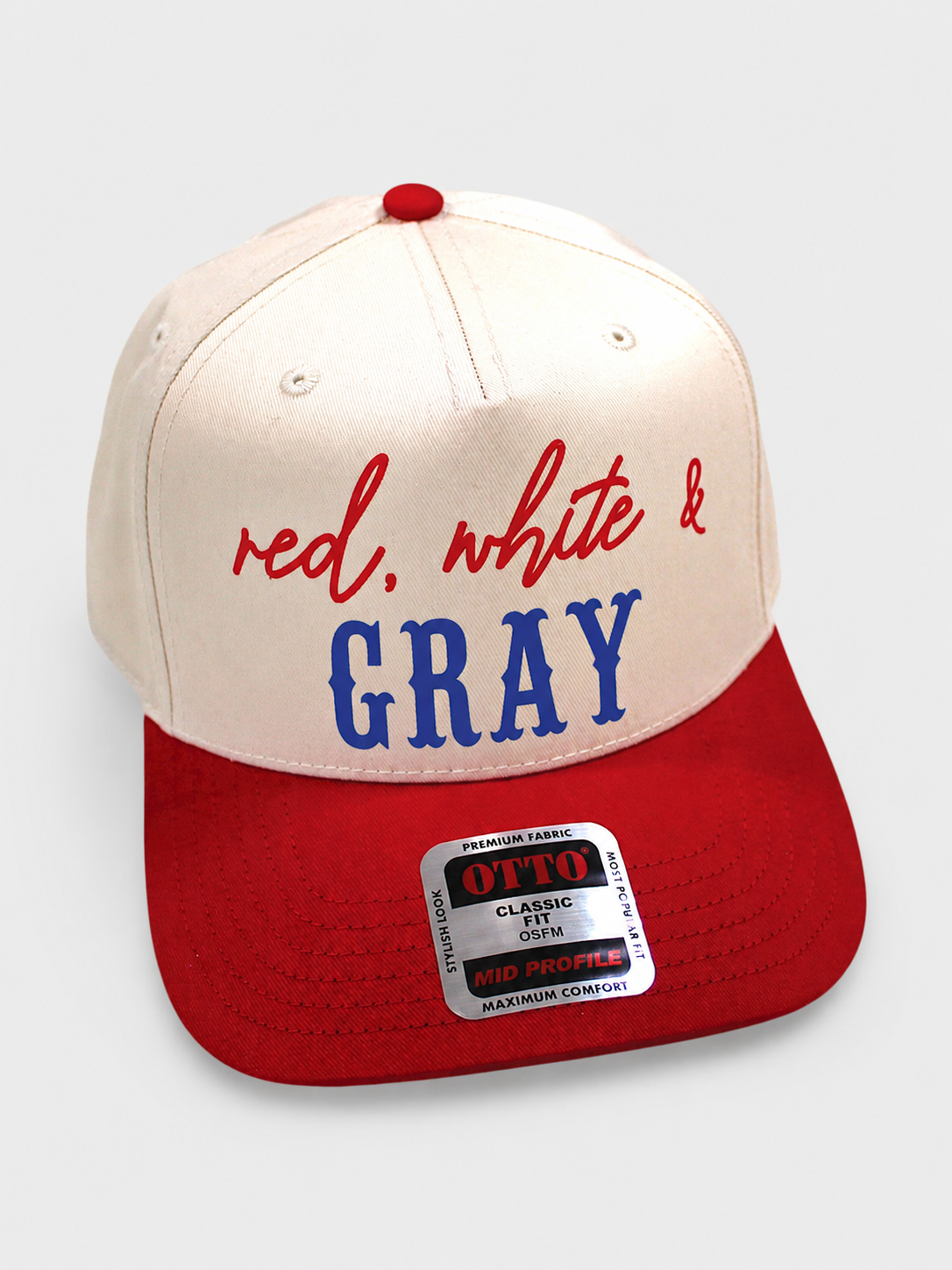 Red White and Hair Color Snapback