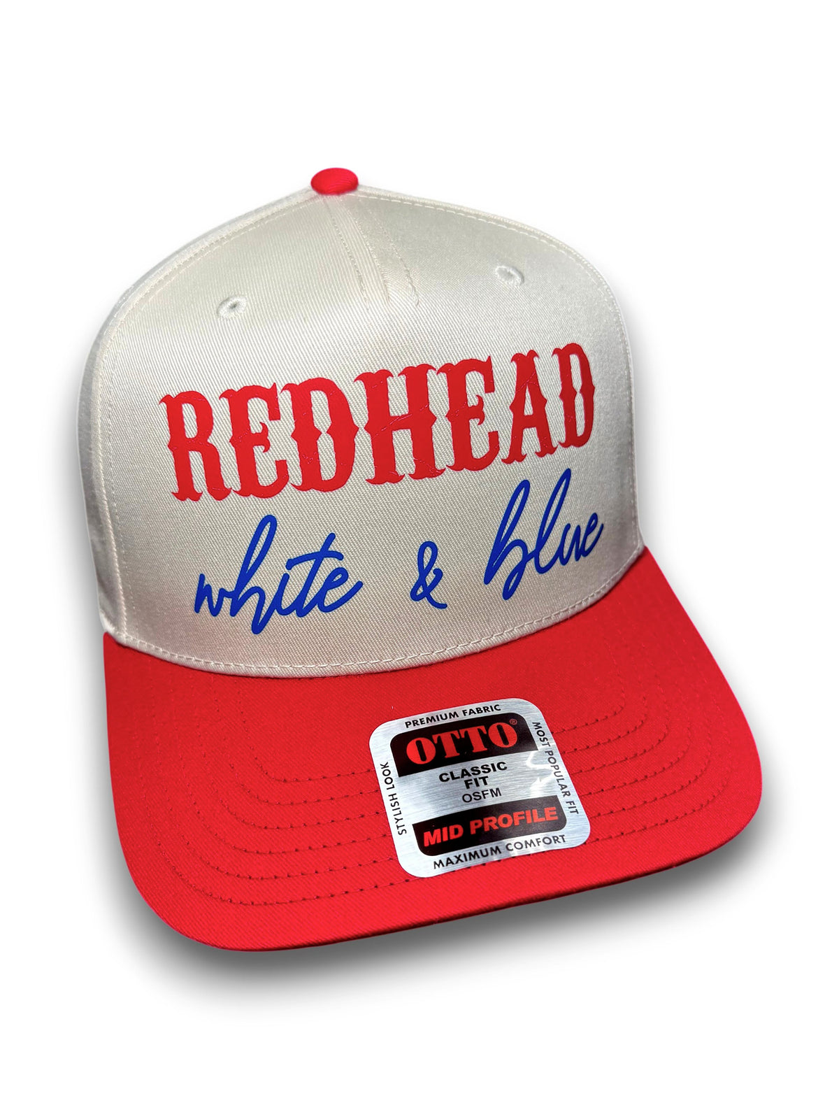 Red White and Hair Color Snapback